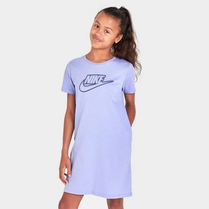 商品NIKE|Girls' Nike Sportswear Futura T-Shirt Dress,价格¥224,第1张图片