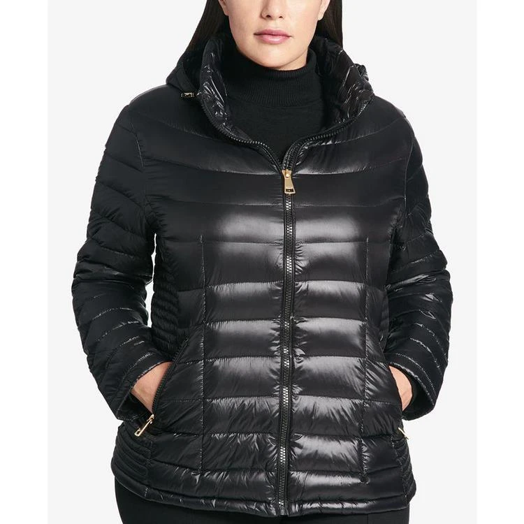 商品Calvin Klein|Plus Size Packable Puffer Coat,价格¥748,第1张图片