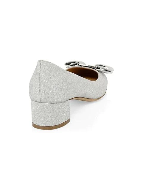 商品Salvatore Ferragamo|Vara Glitter 蝴蝶结单鞋,价格¥2178,第3张图片详细描述