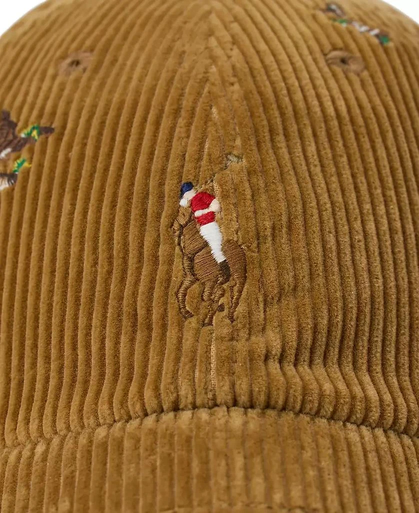 商品Ralph Lauren|Men's Duck-Embroidered Corduroy Ball Cap,价格¥512,第3张图片详细描述