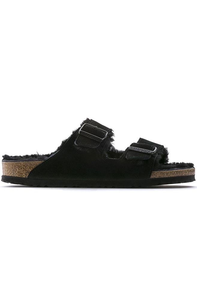 (75266) Arizona Shearling Sandals - Black商品第3张图片规格展示