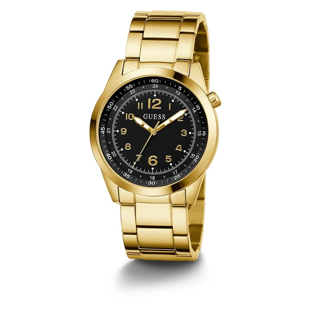 商品GUESS|Men's Quartz Gold-Tone Stainless Steel Bracelet Watch 42mm,价格¥861,第5张图片详细描述