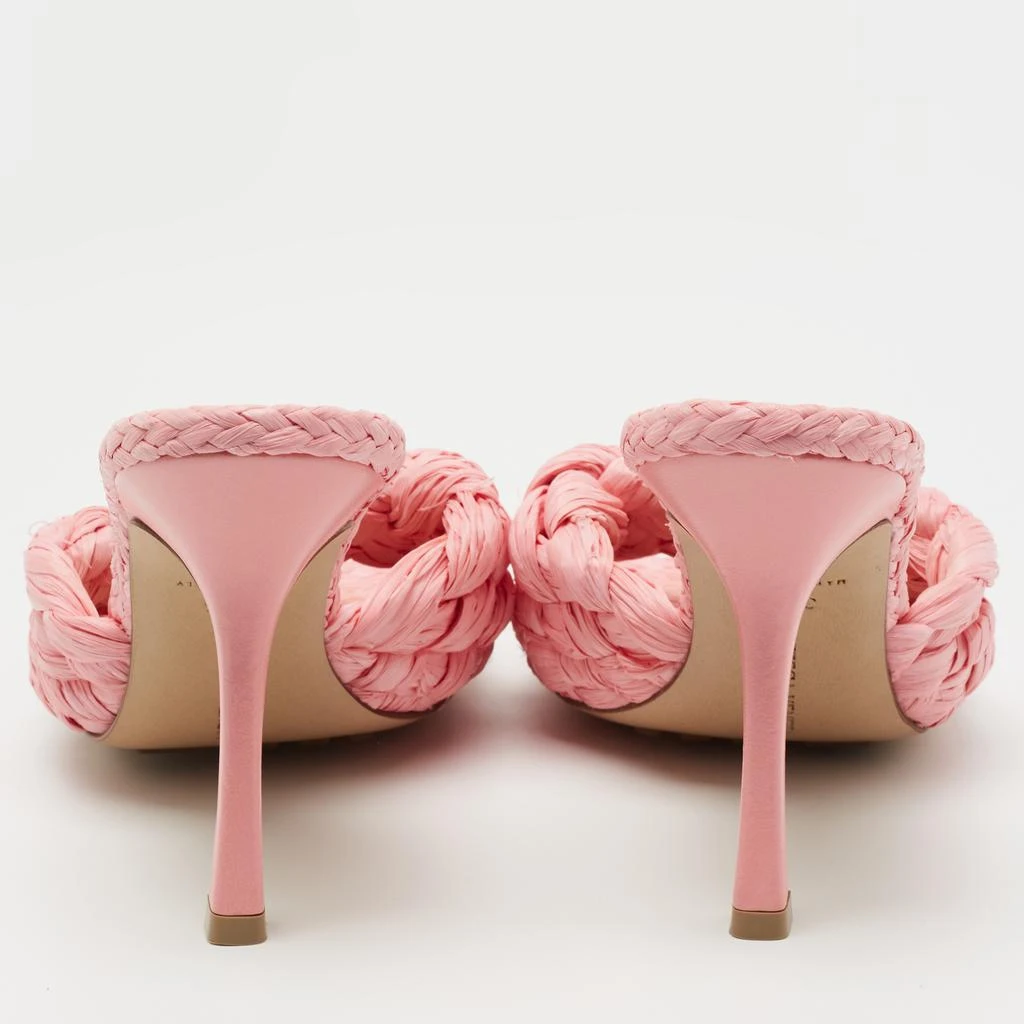 商品[二手商品] Bottega Veneta|Bottega Veneta Pink Woven Raffia Slide Sandals Size 38.5,价格¥4145,第5张图片详细描述