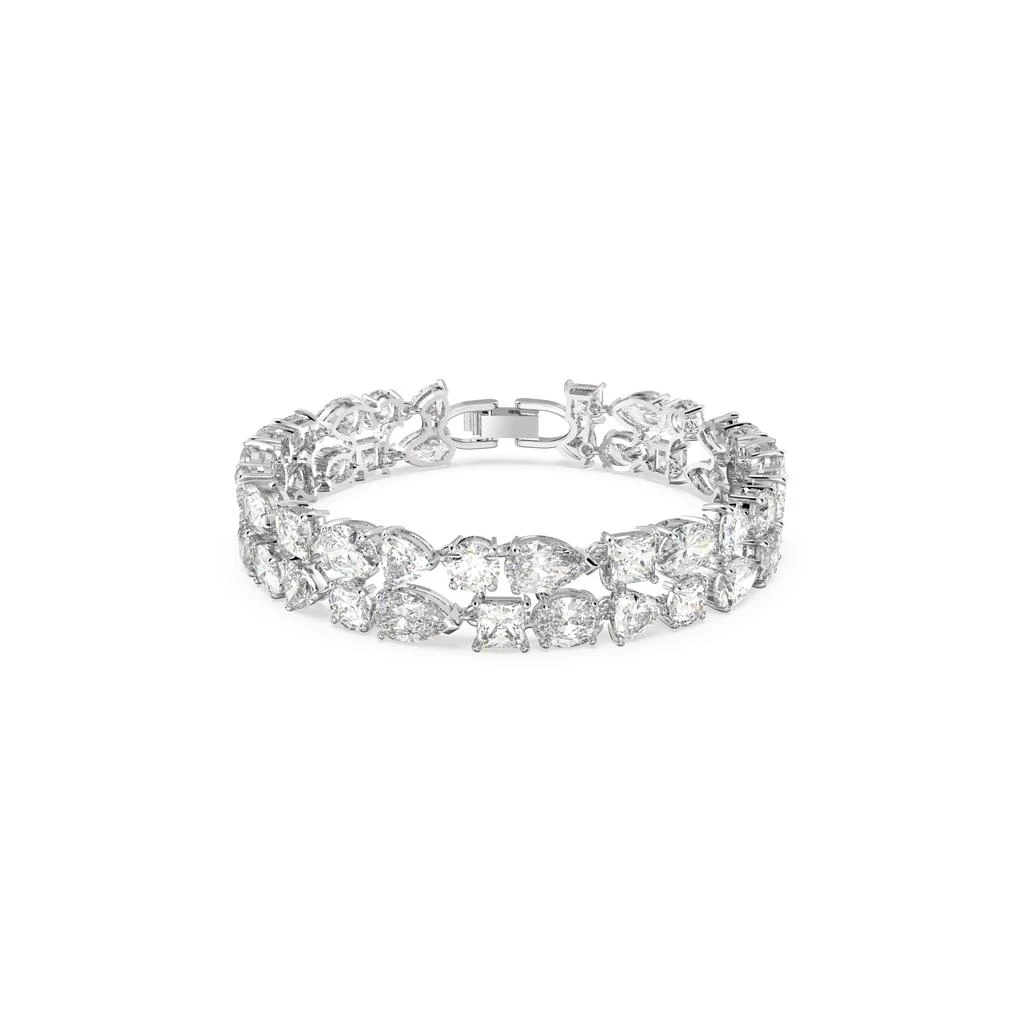 商品Swarovski|Tennis deluxe bracelet mixed cuts white rhodium plated,价格¥2578,第1张图片