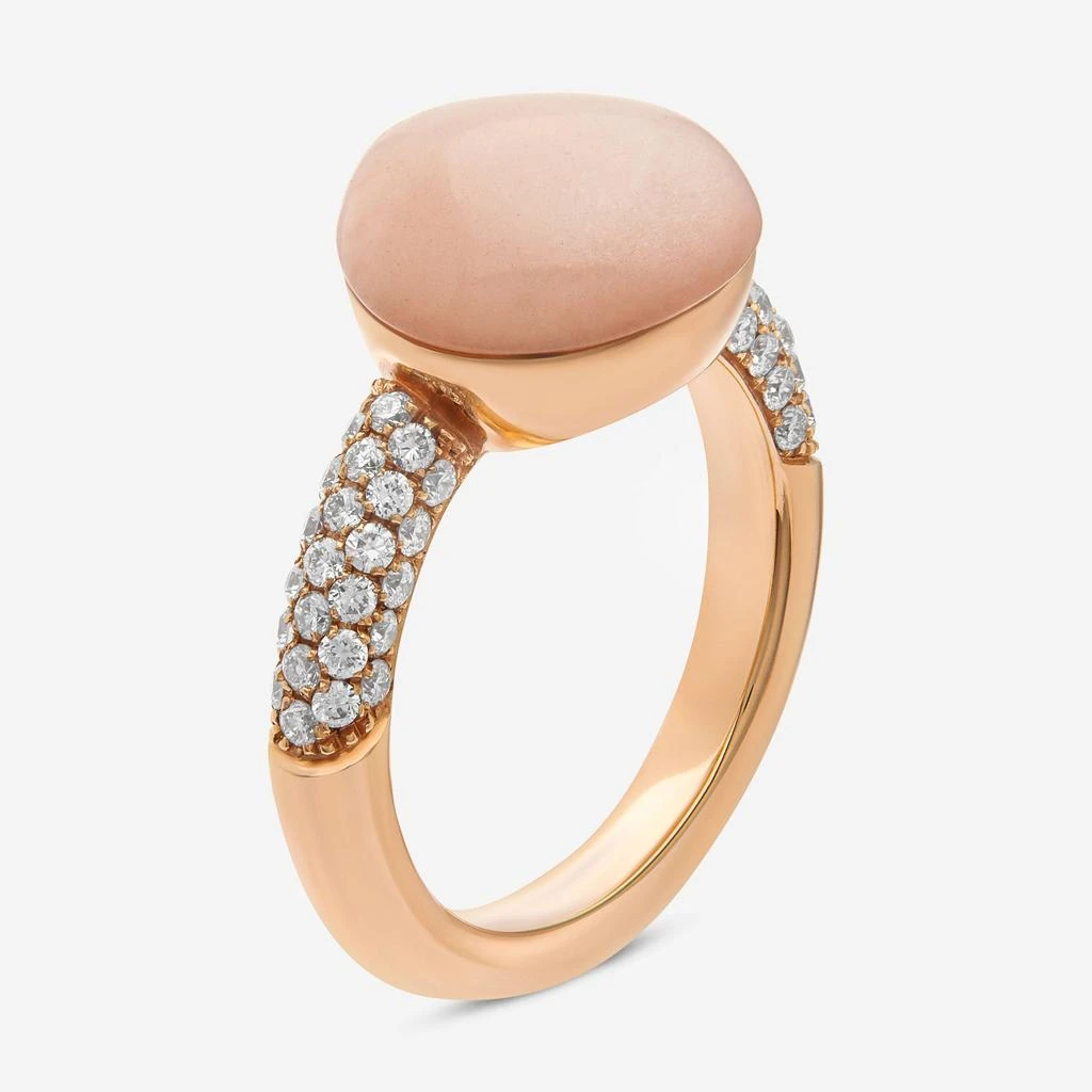 商品Bucherer|Bucherer 18K Rose Gold, Moonstone and Diamond Band Ring sz. 6.5,价格¥12392,第3张图片详细描述