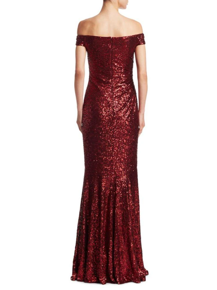 商品Badgley Mischka|Ruched Sequined Gown,价格¥3127,第2张图片详细描述