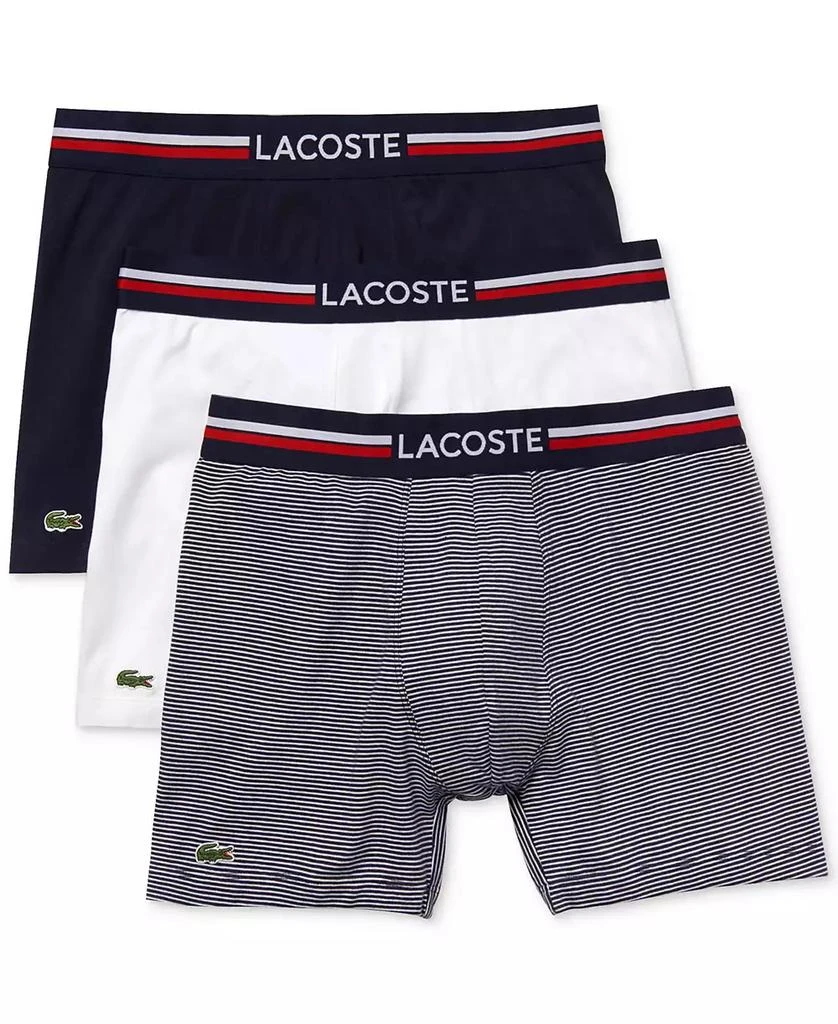 商品Lacoste|Men's Stretch Cotton Boxer Brief Set, 3-Pack,价格¥194,第3张图片详细描述