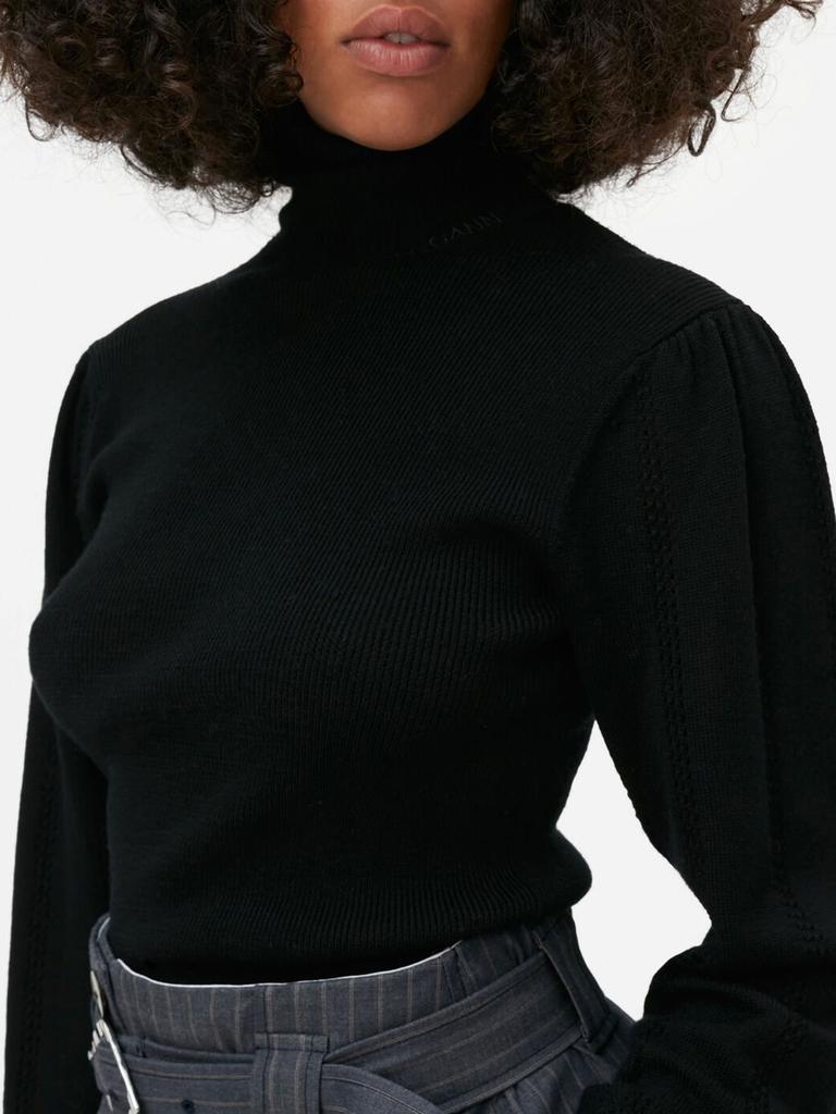 商品Ganni|Black merino wool pullover,价格¥924,第6张图片详细描述