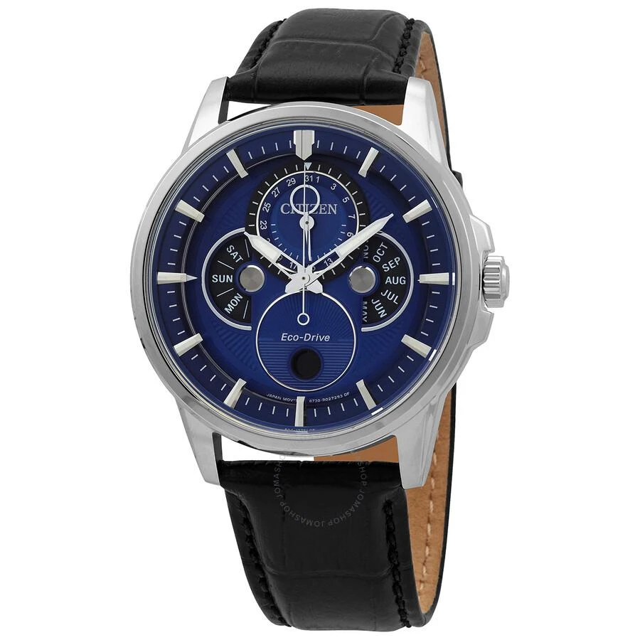 商品Citizen|Calendrier Multifunction Blue Dial Men's Watch BU0050-02L,价格¥1806,第1张图片