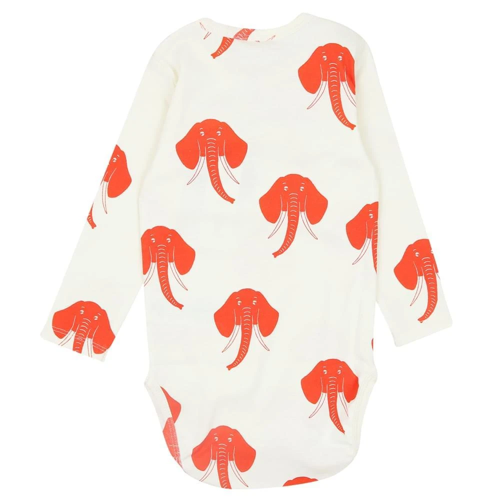 商品Mini Rodini|Ivory Elephant Romper,价格¥86,第3张图片详细描述