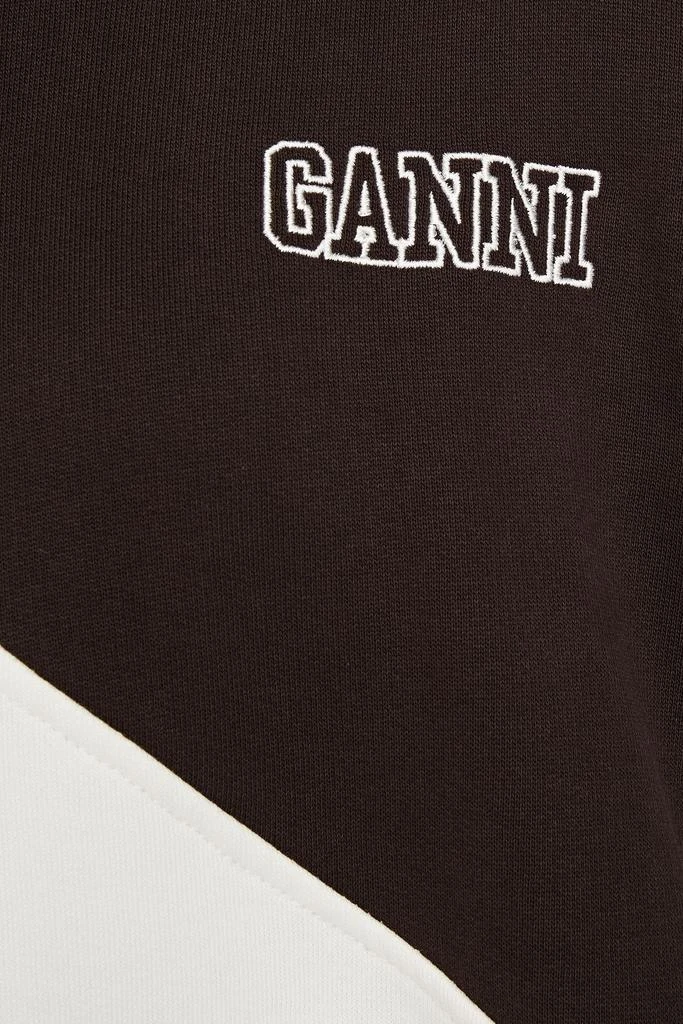 商品Ganni|Oversized two-tone cotton-fleece hoodie,价格¥319,第4张图片详细描述