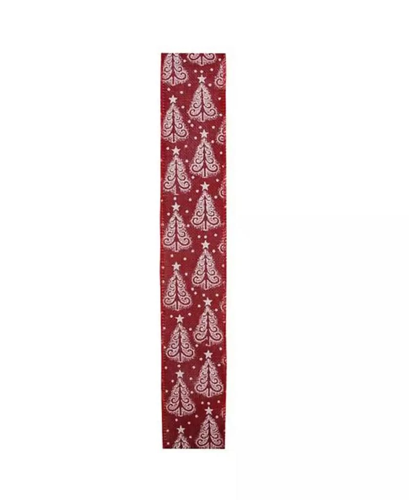 商品Northlight|Swirls of Red Wired Christmas Craft Ribbon 2.5" x 10 Yards,价格¥113,第3张图片详细描述