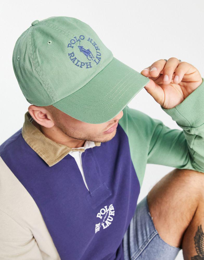 商品Ralph Lauren|Polo Ralph Lauren x ASOS exclusive collab cap in  green with circle logo,价格¥258,第1张图片