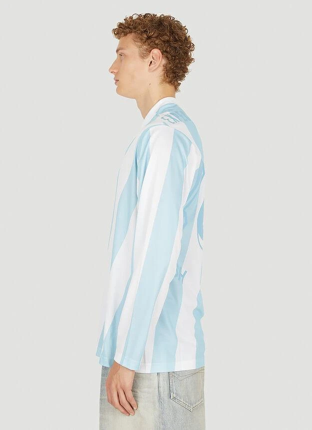 商品Martine Rose|Twist Football Long Sleeve T-Shirt in Light Blue,价格¥2108,第3张图片详细描述