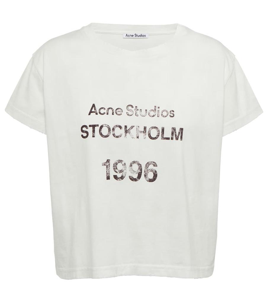 商品Acne Studios|Printed cropped cotton jersey T-shirt,价格¥1417,第1张图片