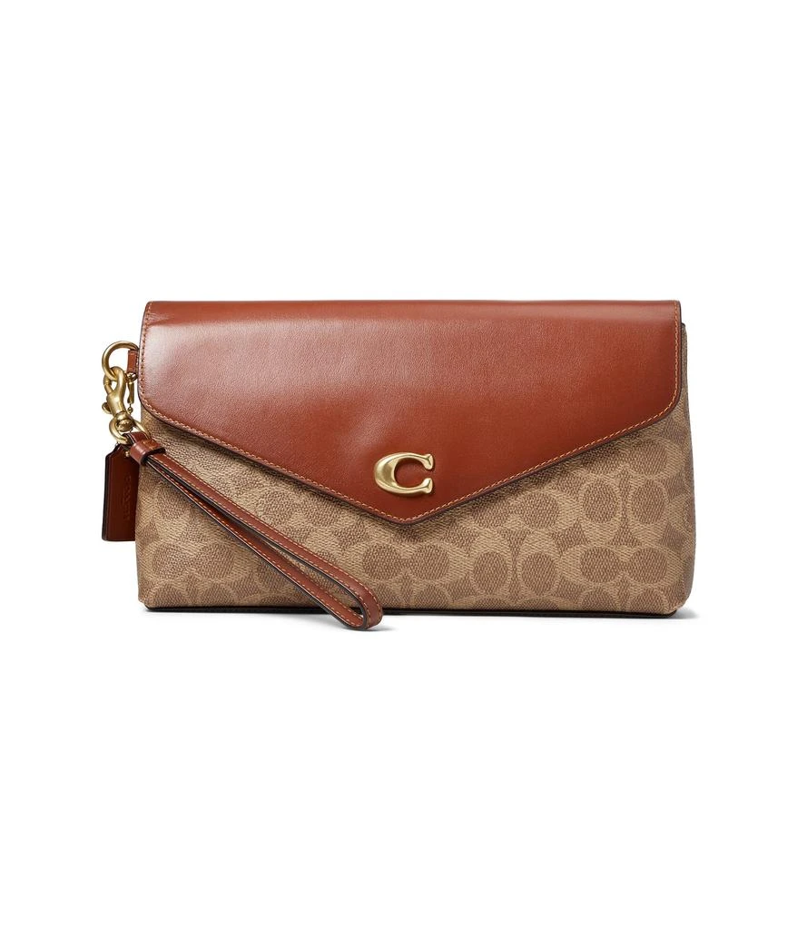 商品Coach|Color-Block Coated Canvas Signature Wyn Wristlet,价格¥1682,第1张图片