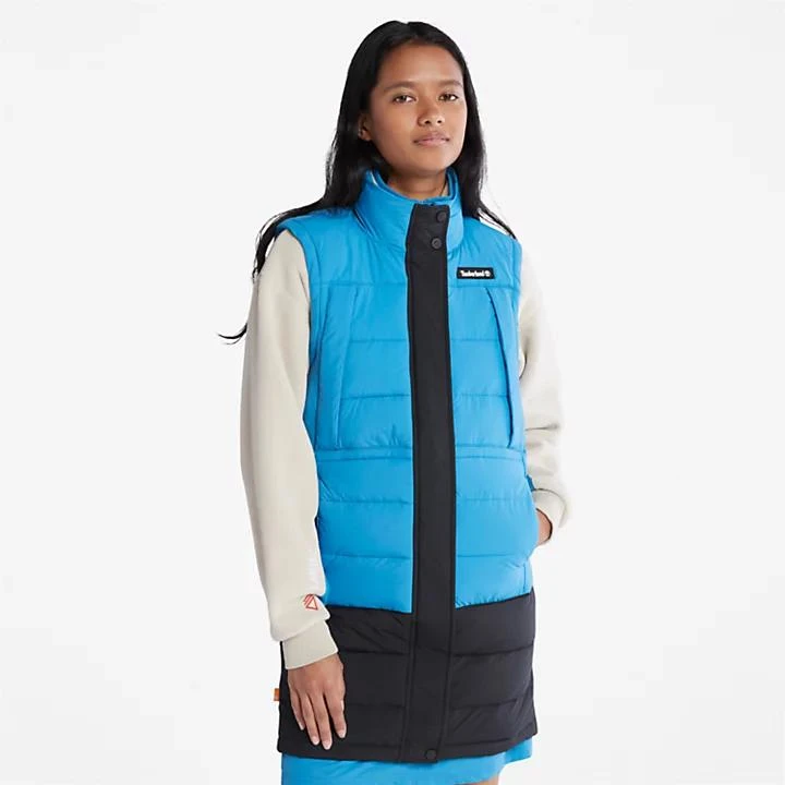 商品Timberland|Long Puffer Gilet for Women in Blue,价格¥1841,第1张图片