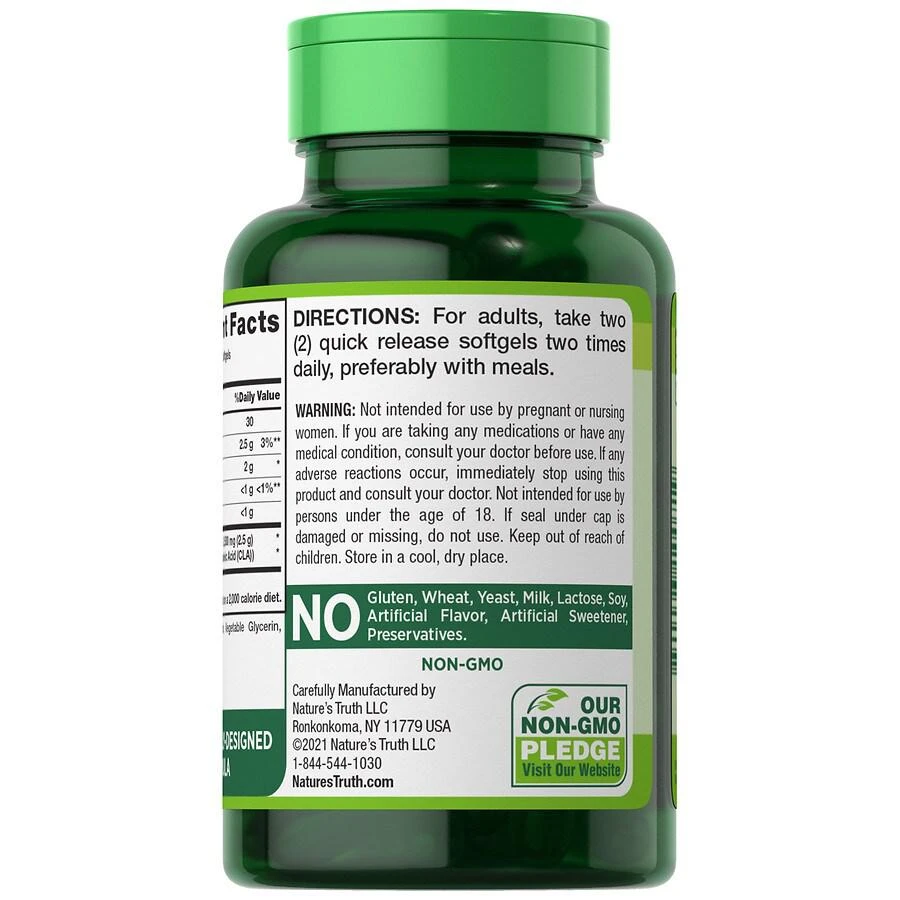 商品Nature's Truth|Ultimate CLA Conjugated Linoleic Acid Leanlok 1,250 mg,价格¥45,第2张图片详细描述