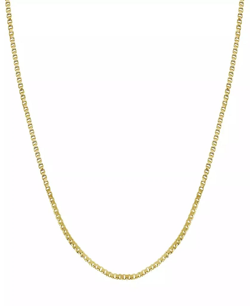 商品Essentials|Silver Plate or Gold Plate Venetian Box Link 18" Chain Necklace,价格¥48,第1张图片