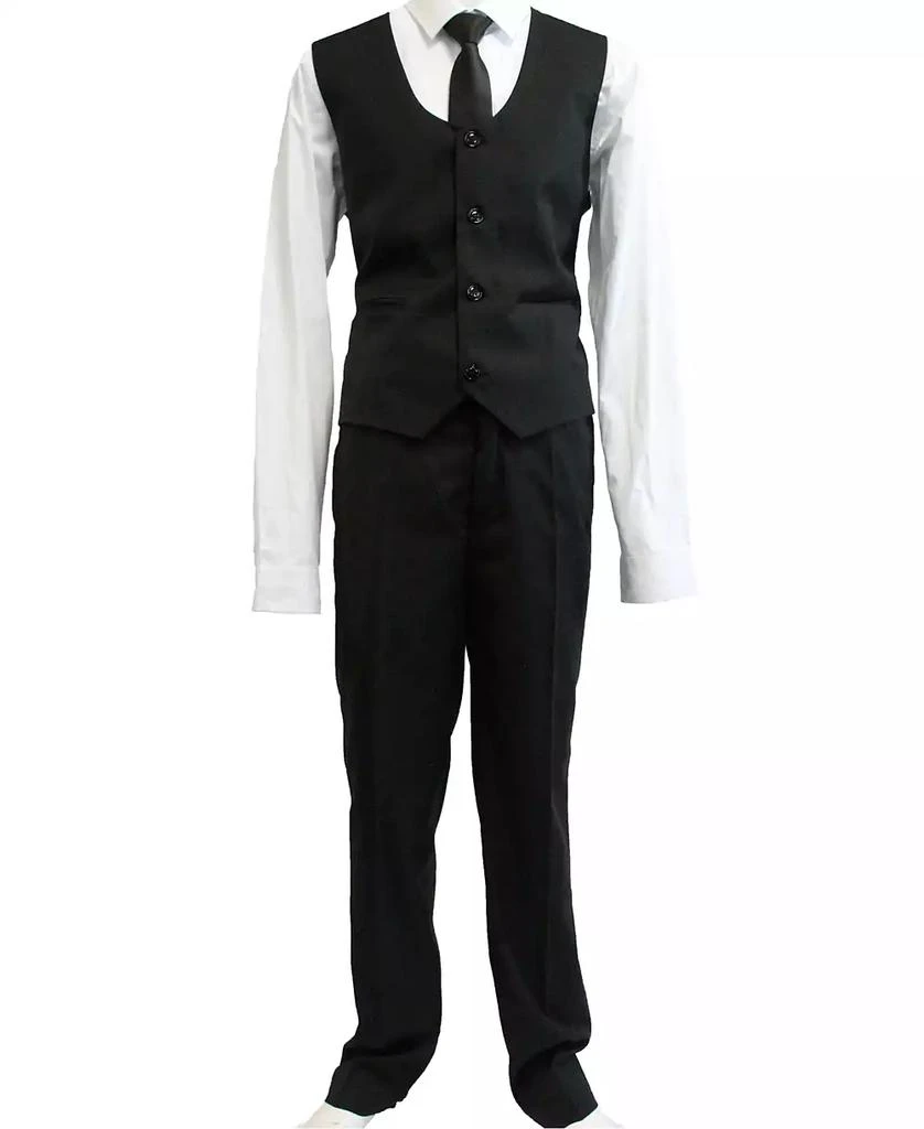 商品Perry Ellis|Big Boy's 5-Piece Shirt, Tie, Jacket, Vest and Pants Solid Suit Set,价格¥986,第2张图片详细描述