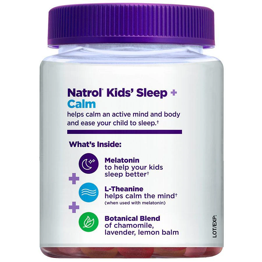 商品Natrol|Kids Sleep+ Calm, Melatonin and L-Theanine, Gummies Strawberry,价格¥37,第2张图片详细描述