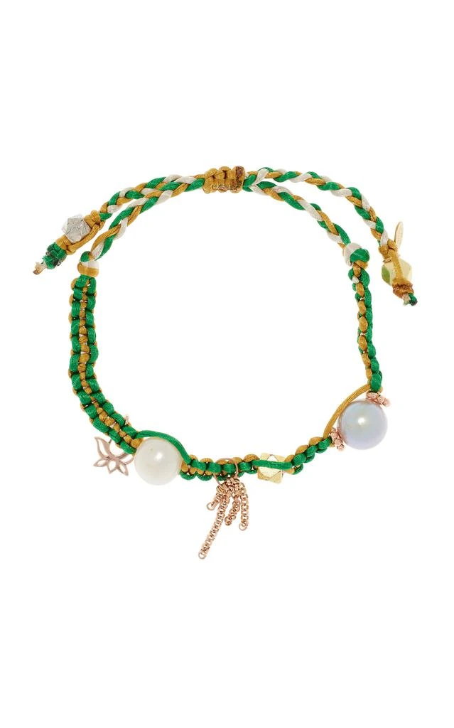 商品Joie DiGiovanni|Joie DiGiovanni - Golden Turquoise Knotted Silk Rose Gold Bracelet - Multi - OS - Moda Operandi - Gifts For Her,价格¥1832,第1张图片