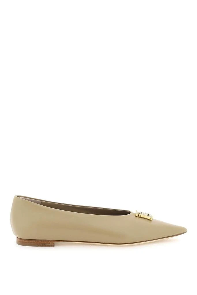 商品Burberry|POINTED LEATHER BALLET FLATS,价格¥2203,第1张图片