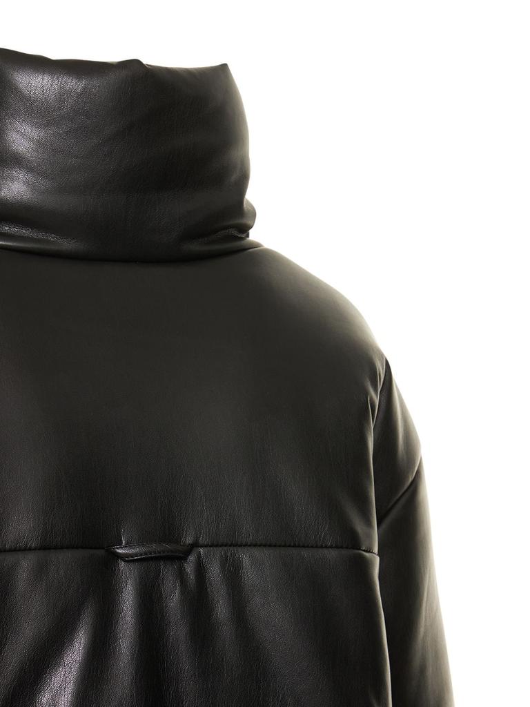 Hide Faux Leather Puffer Jacket商品第6张图片规格展示