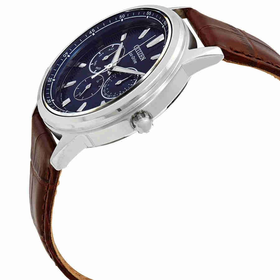 商品Citizen|Corso Blue Dial Brown Leather Men's Watch BU2070-12L,价格¥1320,第2张图片详细描述