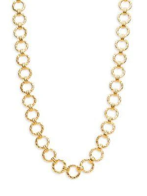 商品Sterling Forever|14K Goldtone Molten 16'' Chain Necklace,价格¥280,第1张图片