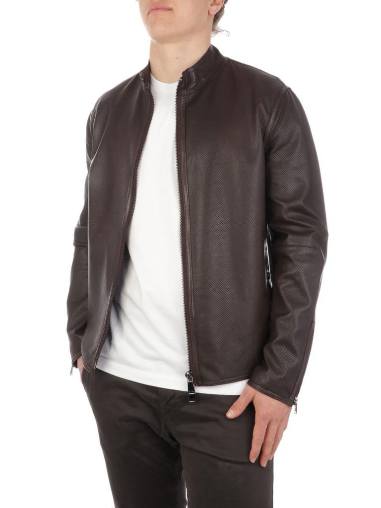 商品THE JACK LEATHERS|The Jack Leathers Men's  Brown Leather Outerwear Jacket,价格¥4118,第4张图片详细描述