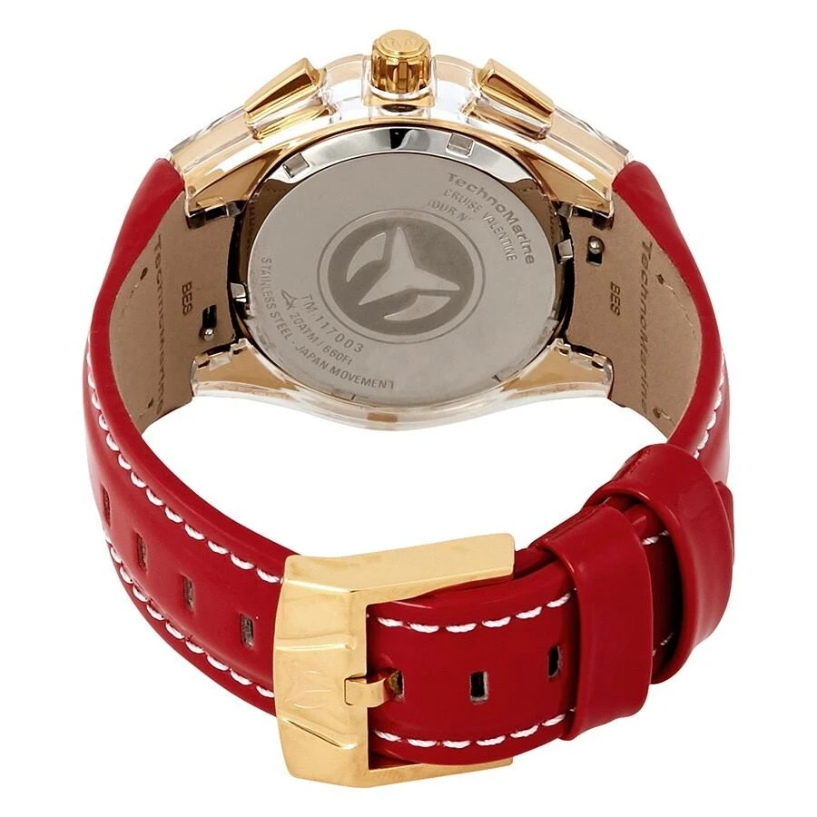 商品TechnoMarine|Cruise Valentine Chronograph Quartz White Mother of Pearl Dial Ladies Watch TM-117003,价格¥952,第3张图片详细描述