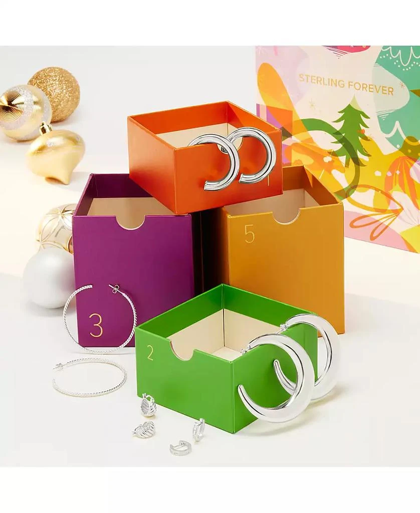 商品Sterling Forever|Five Days of Hoops Advent Calendar Set, 5 Piece,价格¥1514,第1张图片