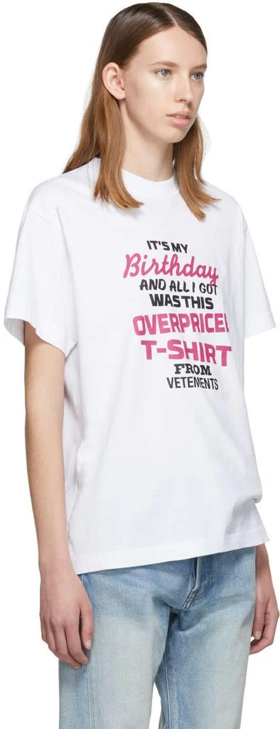 商品Vetements|White 'Birthday' T-Shirt,价格¥1845,第2张图片详细描述