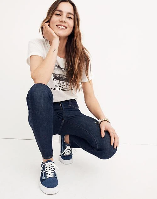 商品Madewell|10" High-Rise Skinny Jeans in Lucille Wash,价格¥476,第4张图片详细描述