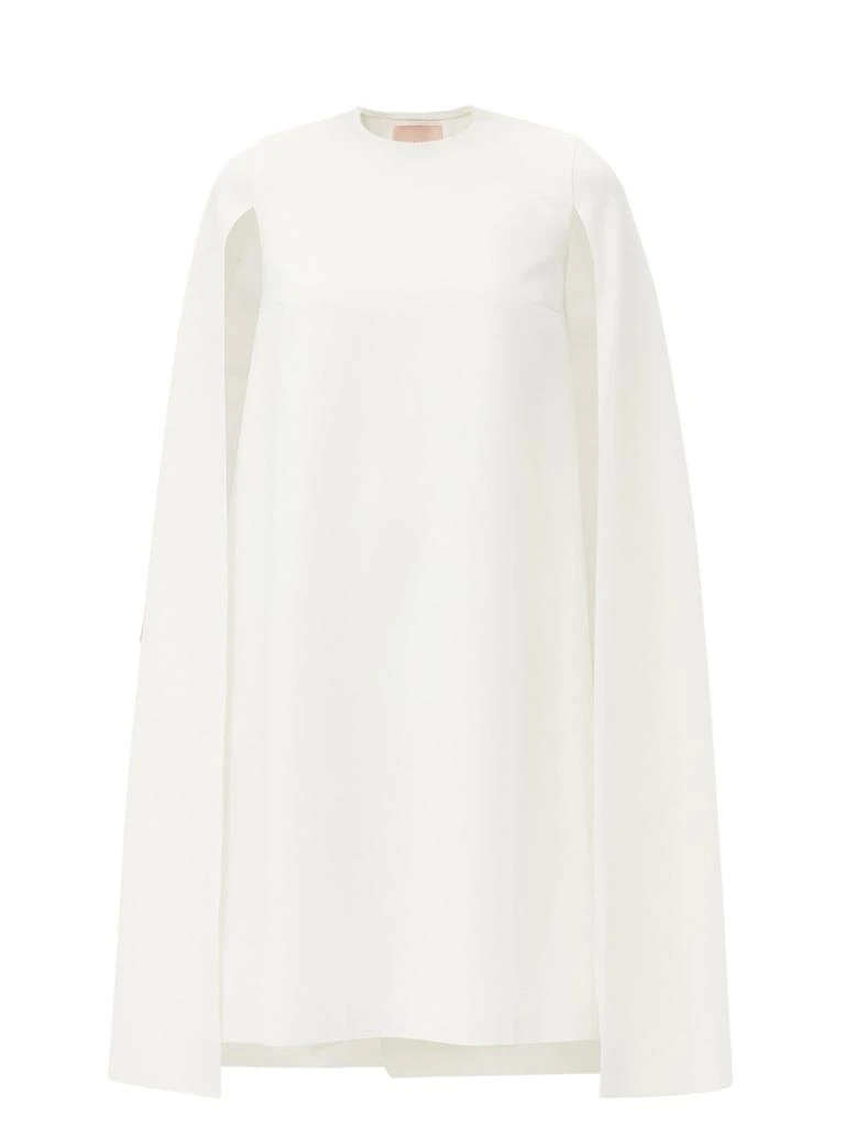 Twiggy lace-trimmed crepe cape mini dress 商品