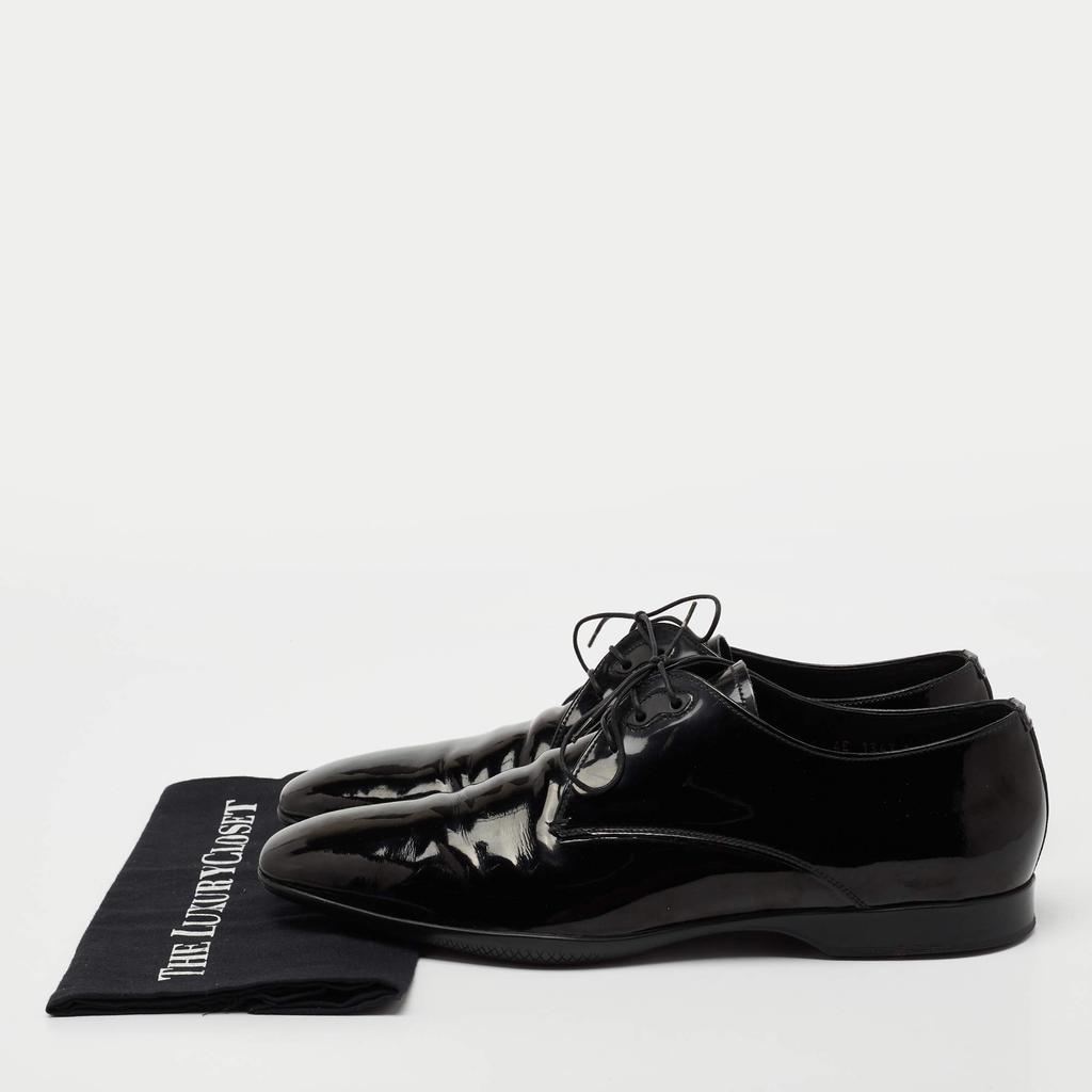 Prada Sport Black Patent Leather Lace-Up Derby Size 45商品第9张图片规格展示