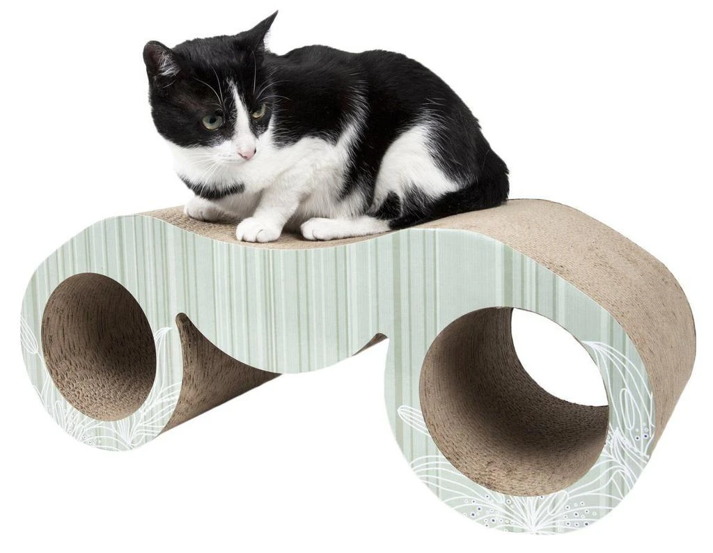 商品Pet Life|Pet Life  'Binocular' Premium Quality Kitty Cat Scratcher Lounger Lounge with Catnip,价格¥405,第1张图片
