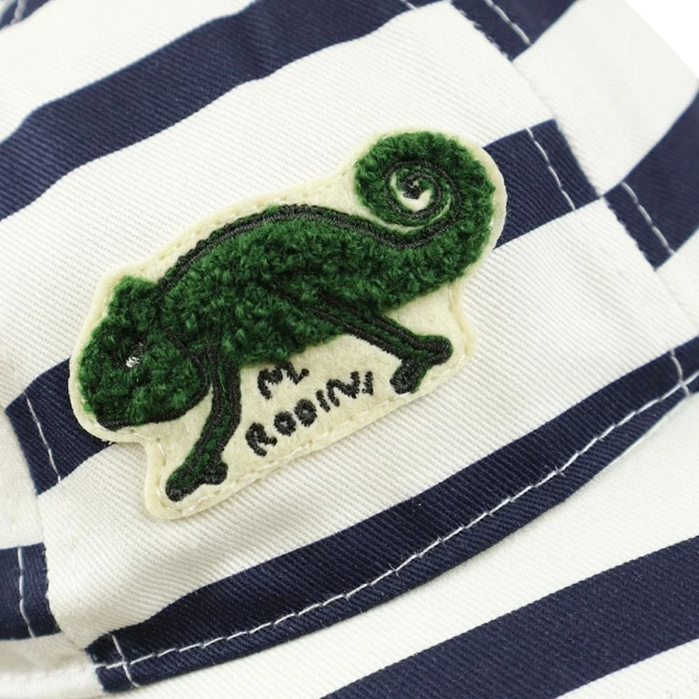 商品Mini Rodini|Blue & White Stripe Chameleon Cap,价格¥93,第2张图片详细描述