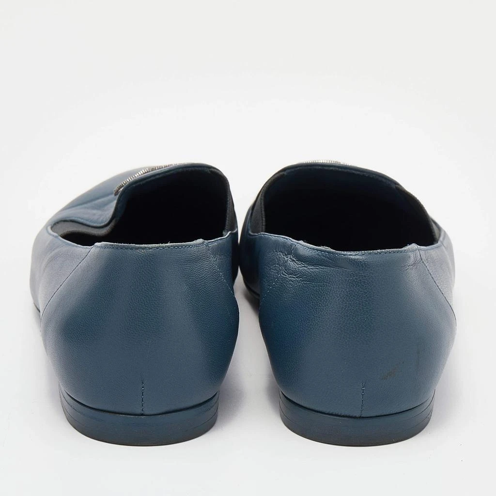 商品[二手商品] Chanel|Chanel Blue Leather CC Slip On Loafers Size 36.5,价格¥3952,第5张图片详细描述