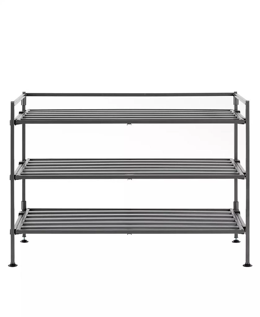 商品Seville Classics|3-Tier Stackable 9-Pair Resin Slat Shoe Rack,价格¥469,第1张图片