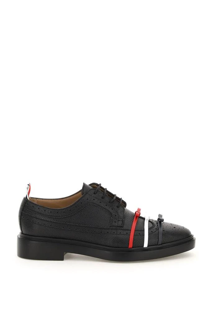 商品Thom Browne|LONGWING BROGUE SHOES WITH TRICOLOUR BOWS,价格¥3813,第1张图片