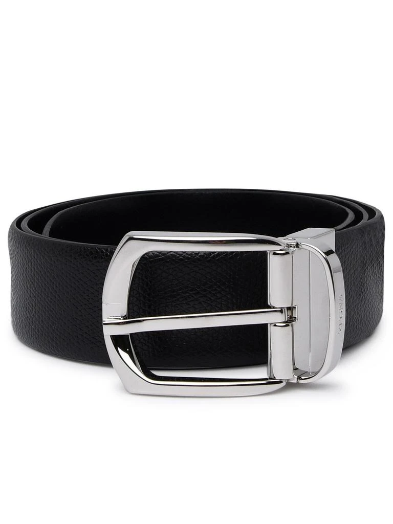 商品Zegna|Zegna Logo Detailed Reversible Buckle Belt,价格¥3395,第1张图片