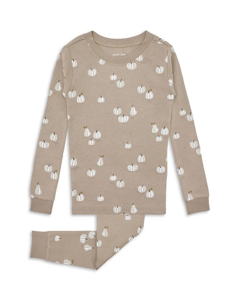 商品Petit Lem|Unisex Pumpkin Print Knit Pajama Set - Little Kid,价格¥214,第1张图片详细描述