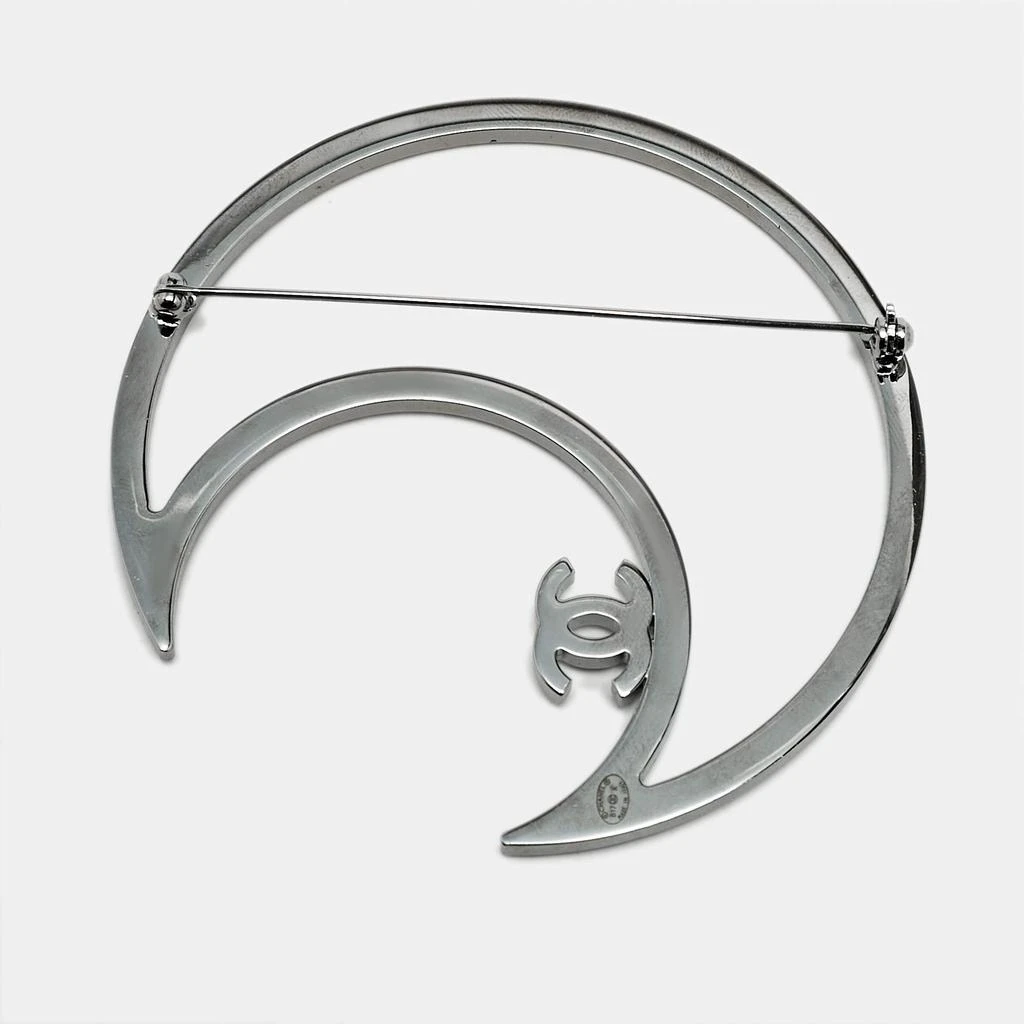 商品[二手商品] Chanel|Chanel CC Moon Crystals Silver Tone Brooch,价格¥4289,第2张图片详细描述