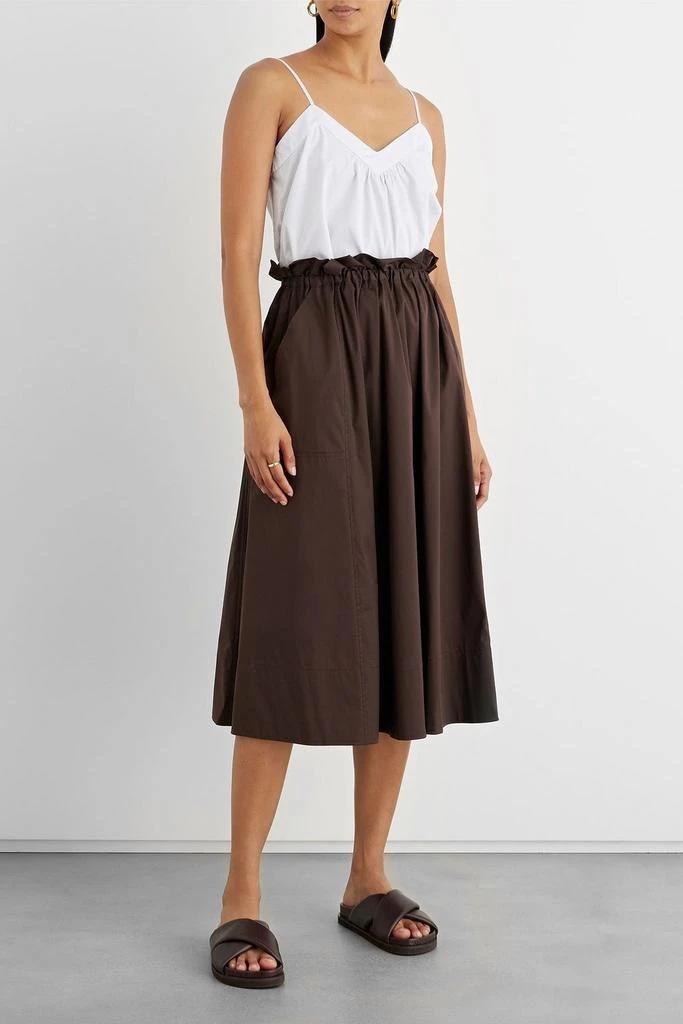 商品IRIS & INK|Livia ruffled cotton-blend poplin midi skirt,价格¥811,第2张图片详细描述