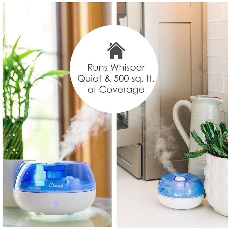 商品Crane USA|Personal Cool Mist Tabletop Humidifier 0.2 Gallons,价格¥336,第3张图片详细描述