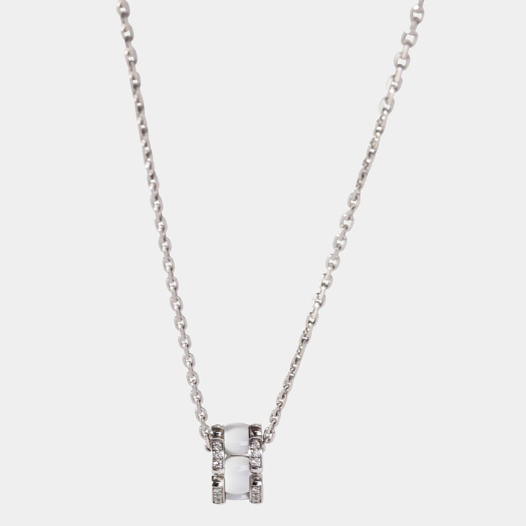 Chanel Ultra White 18K White Gold Diamond Ceramic Necklace商品第1张图片规格展示