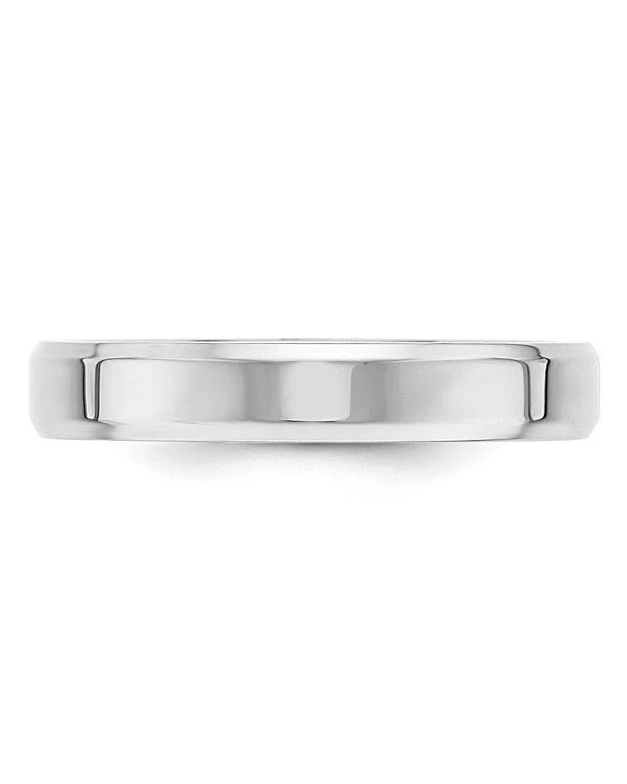 商品Bloomingdale's|Men's 4mm Bevel Edge Comfort Fit Band in 14K White Gold - Exclusive,价格¥7277,第3张图片详细描述