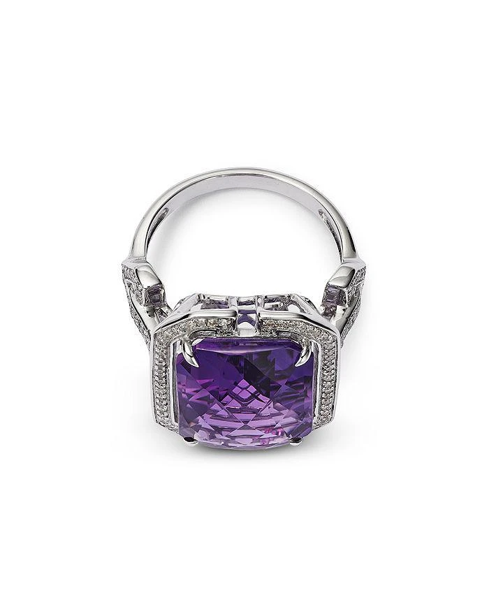 商品Bloomingdale's Fine Collection|14K White Gold Amethyst & Diamond Ring,价格¥32221,第3张图片详细描述